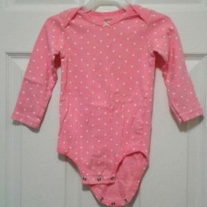 Girls pink cotton onesie